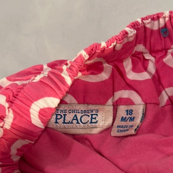 The Children's Place - Pink Circle Pattern Skirt with ribbon/ruffled hem - Picture 2 of 6